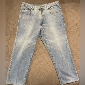 LL Bean Jeans Men's Size‎ 37x29 Blue Straight Medium Wash Classic Fit